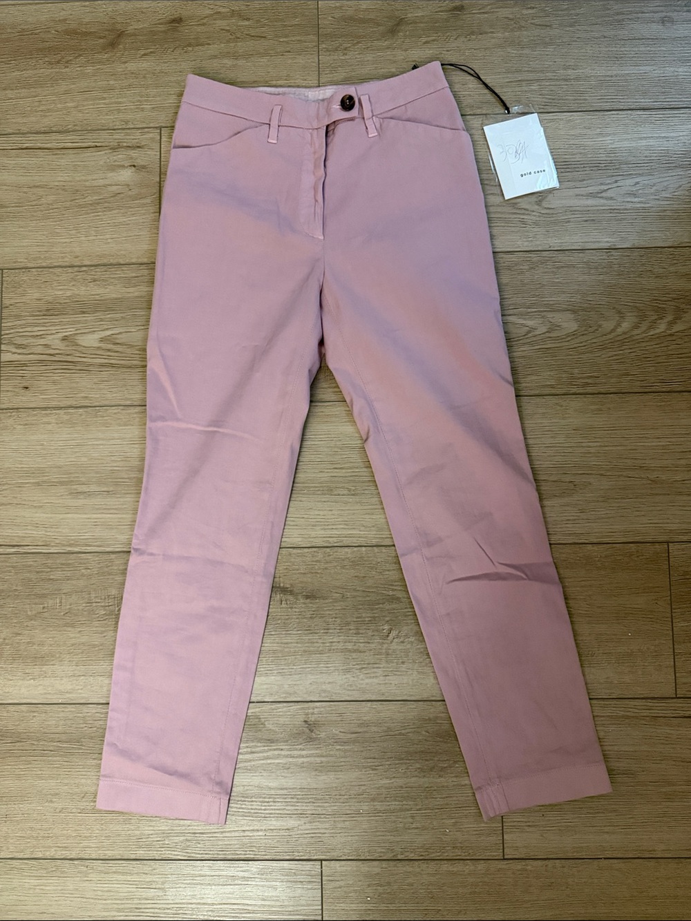 NWT Gold Case Made in Italy Women’s Pink Slim Ankle Pants Size 38 US 2 XS